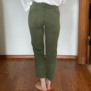 Olive army green Madewell ankle pants
